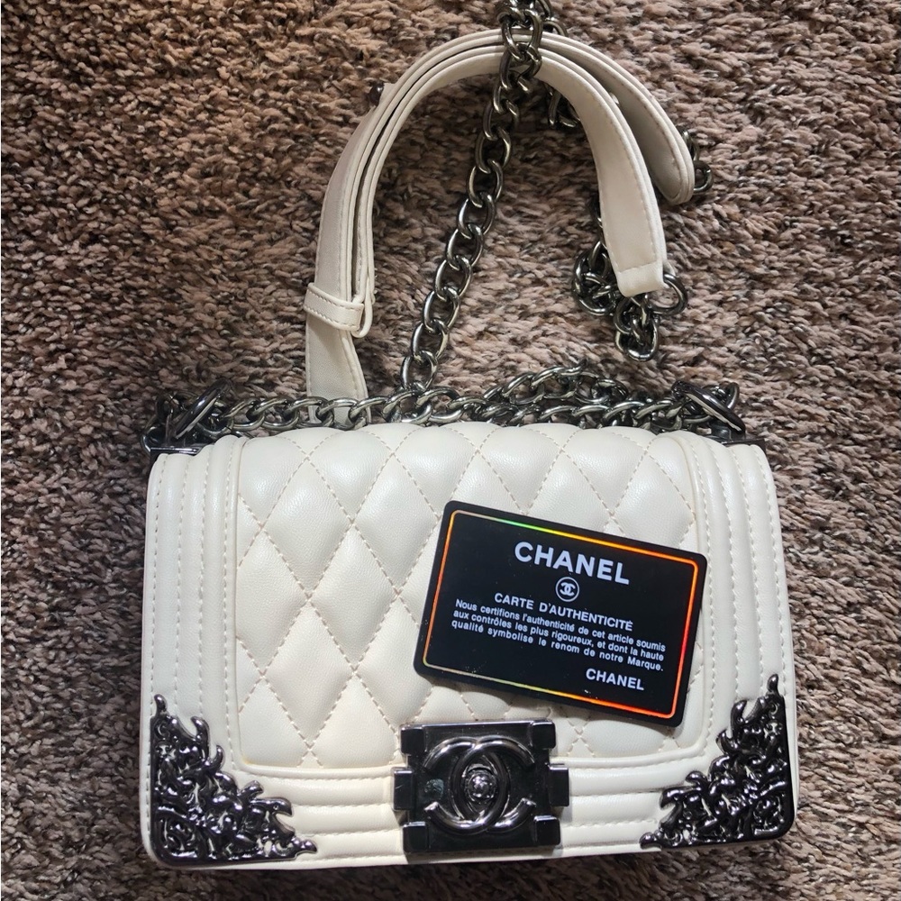 Cream color purse